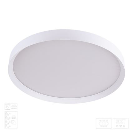 Prezent 17316 - LED-dimbare plafondlamp MAYSA LED/72W/230V 3000/4000/6000K Ø 77 cm wit