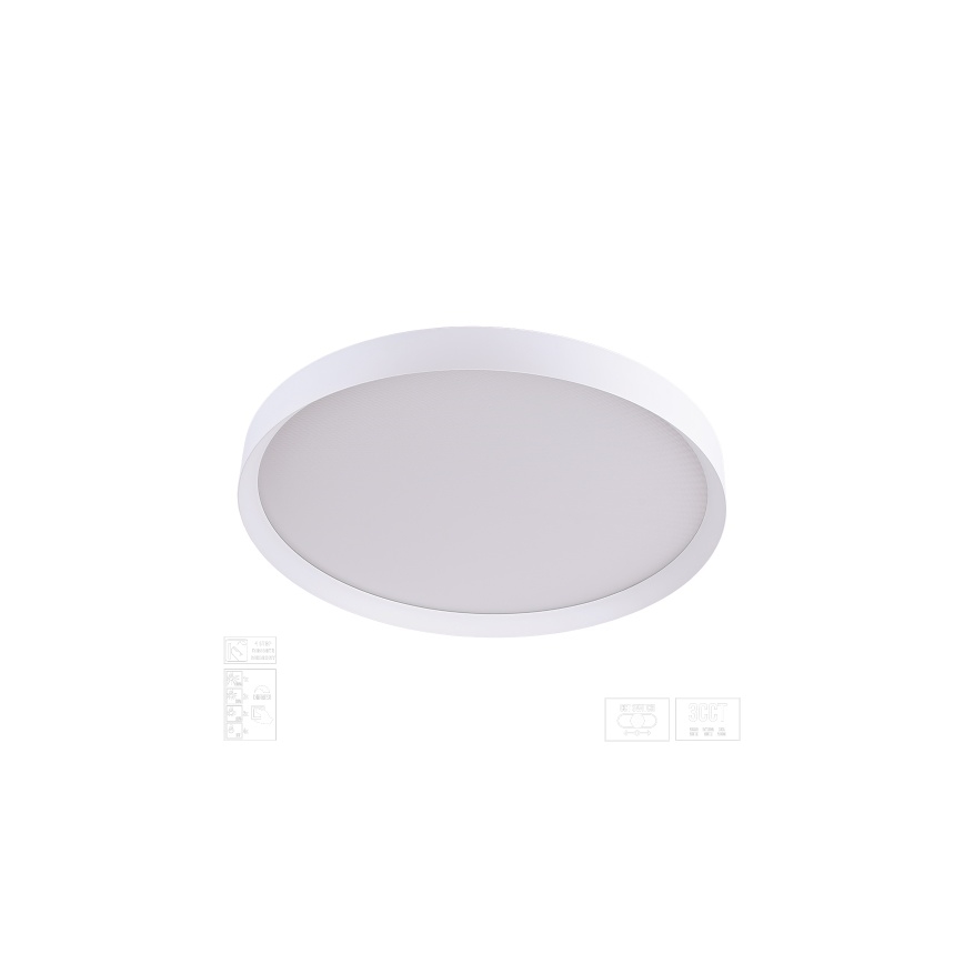 Prezent 17316 - LED-dimbare plafondlamp MAYSA LED/72W/230V 3000/4000/6000K Ø 77 cm wit