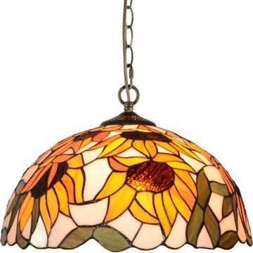 Prezent 238 - Tiffany-kroonluchter met ketting, 2xE27/60W/230V