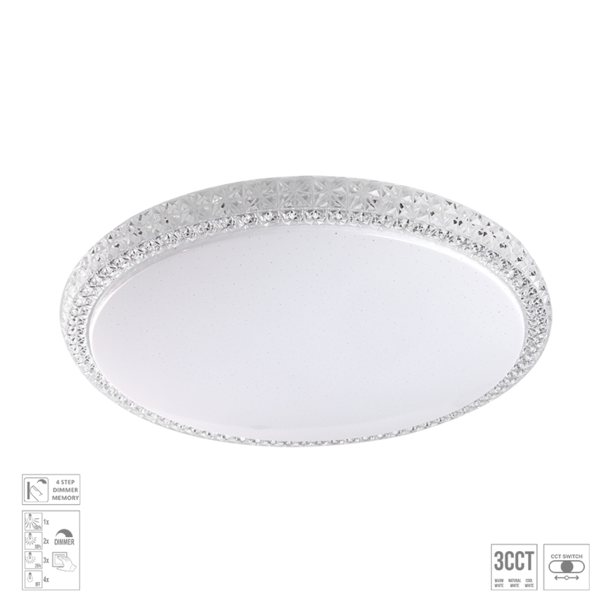 Prezent 71339 - Dimbare LED-plafondlamp AMBIA LED/30W/230V 3000/4000/6500K Ø 39,5 cm helder