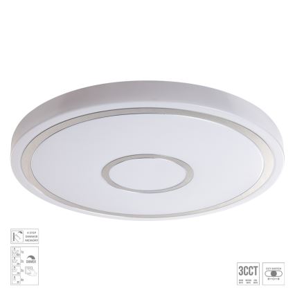 Prezent 71342 - Dimbare LED-plafondlamp MOZAN LED/40W/230V 3000/4000/6500K doorsnede 48 cm wit