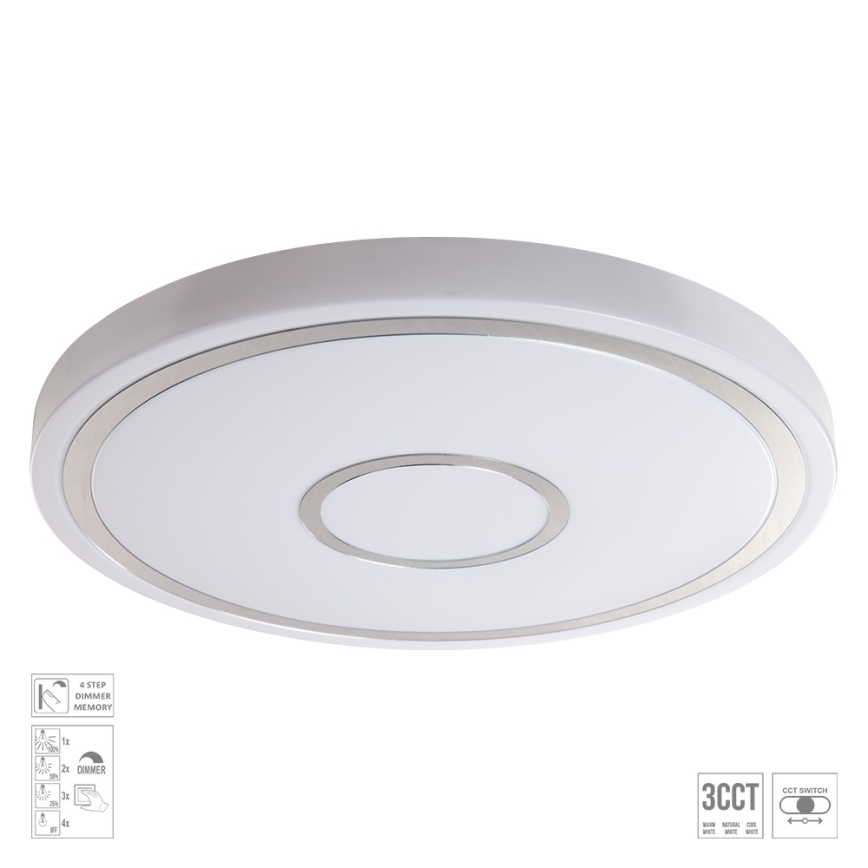 Prezent 71342 - Dimbare LED-plafondlamp MOZAN LED/40W/230V 3000/4000/6500K doorsnede 48 cm wit