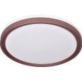 Prezent 71344 - Dimbare LED-plafondlamp FLOREN LED/30W/230V 3000/4000/6500K Ø 41,5 cm bruin