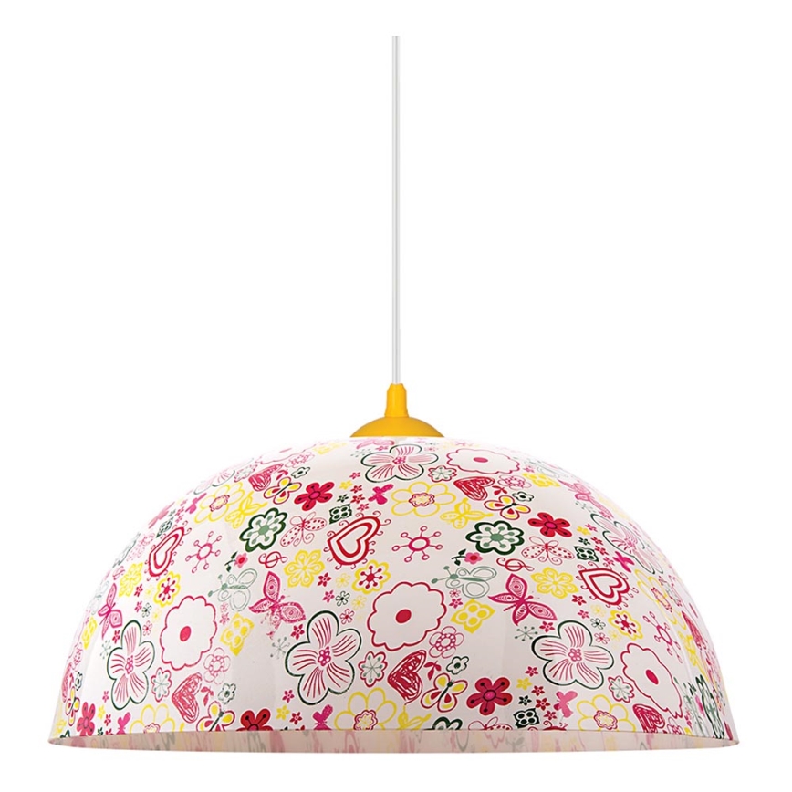 Prezent 74201 - Kinder hanglamp aan koord  FLOWERS 1xE27/60W/230V