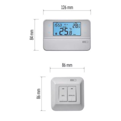Programmeerbare thermostaat 230V + 2xAA