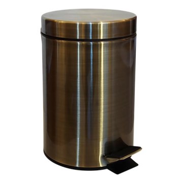Prullenbak 17 x 26 cm, RVS/bronzen