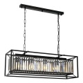 PUNE 4xE27/40W/230V Zwarte Hanglamp