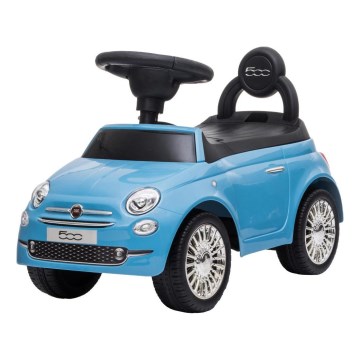 Push auto Fiat 500 blauw