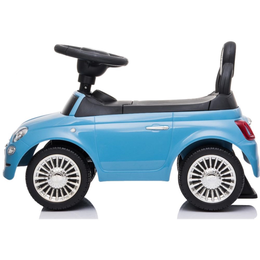 Push auto Fiat 500 blauw