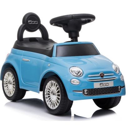 Push auto Fiat 500 blauw