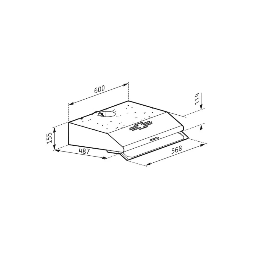 Pyramis 65029502 - afzuigkap met dubbele motor STANDARD 60 cm roestvrij