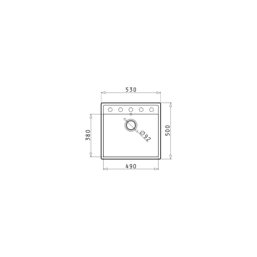 Pyramis 70007801 - Keukenspoelbak CAMEA 50 x 53 cm graniet/beige