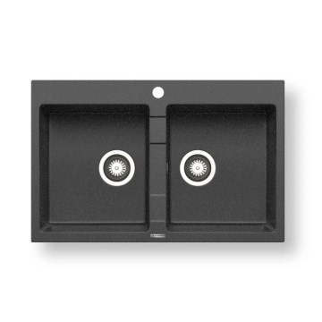 Pyramis 70053201 - Gootsteen SPARTA 78x50 cm graniet/zwart