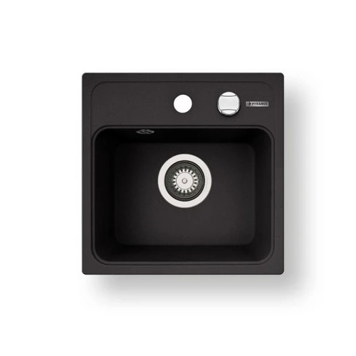 Pyramis 70168201 - Gootsteen CAMEA MINI 40x40 cm graniet/zwart