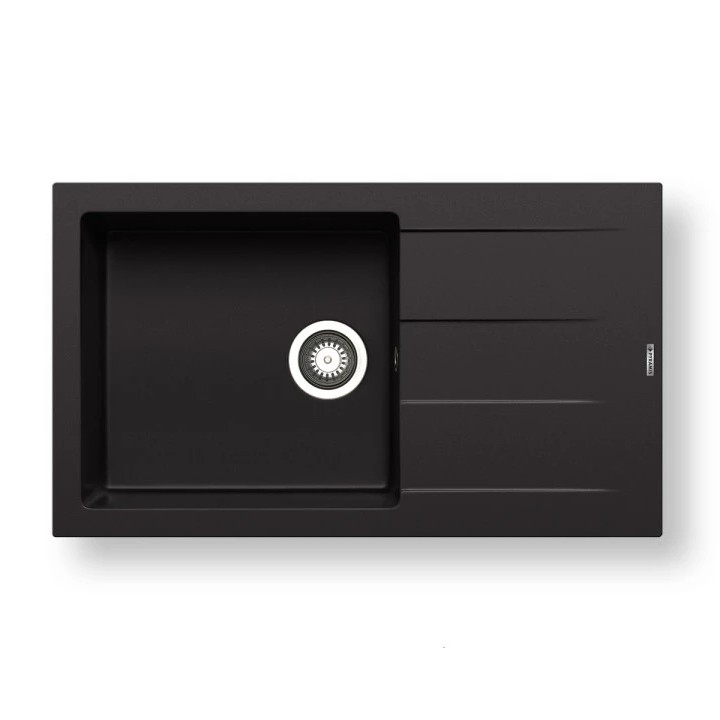 Pyramis 70217801 - Gootsteen ATHLOS 86x50 cm graniet/zwart mat