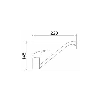 Pyramis 90915301 - Kraan voor gootsteen ASALIA chroom