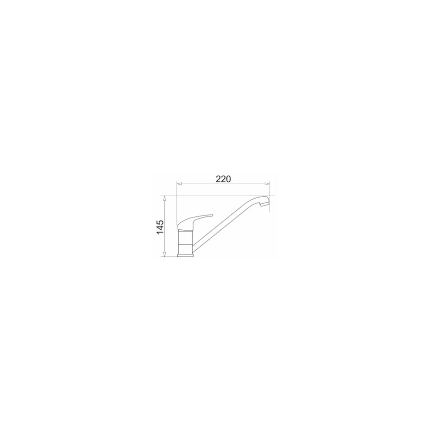 Pyramis 90918401 - Kraan voor gootsteen ASALIA zwart