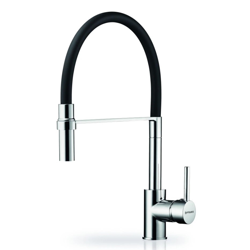 Pyramis 90939801 - Kraan voor gootsteen met flexibele arm SERINA chroom/zwart