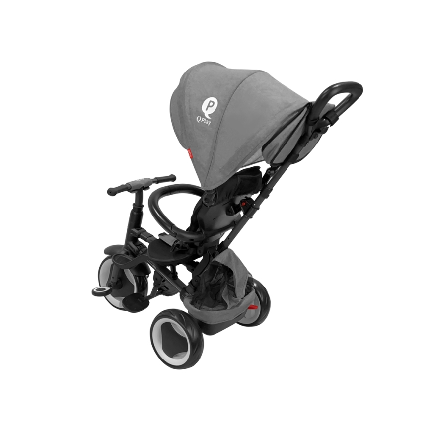 QPlay - 3-in-1 kinderdriewieler RITO EVA PLUS grijs