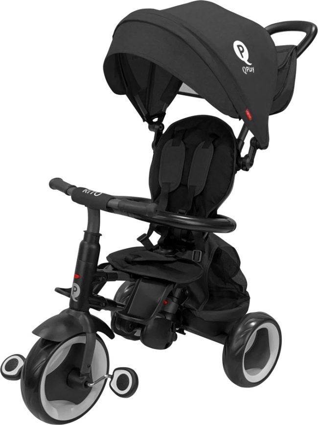QPlay - 3-in-1 kinderdriewieler RITO EVA PLUS zwart