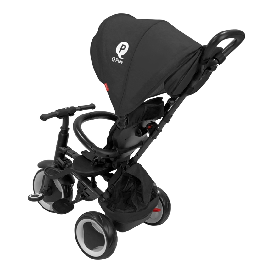 QPlay - 3-in-1 kinderdriewieler RITO EVA PLUS zwart