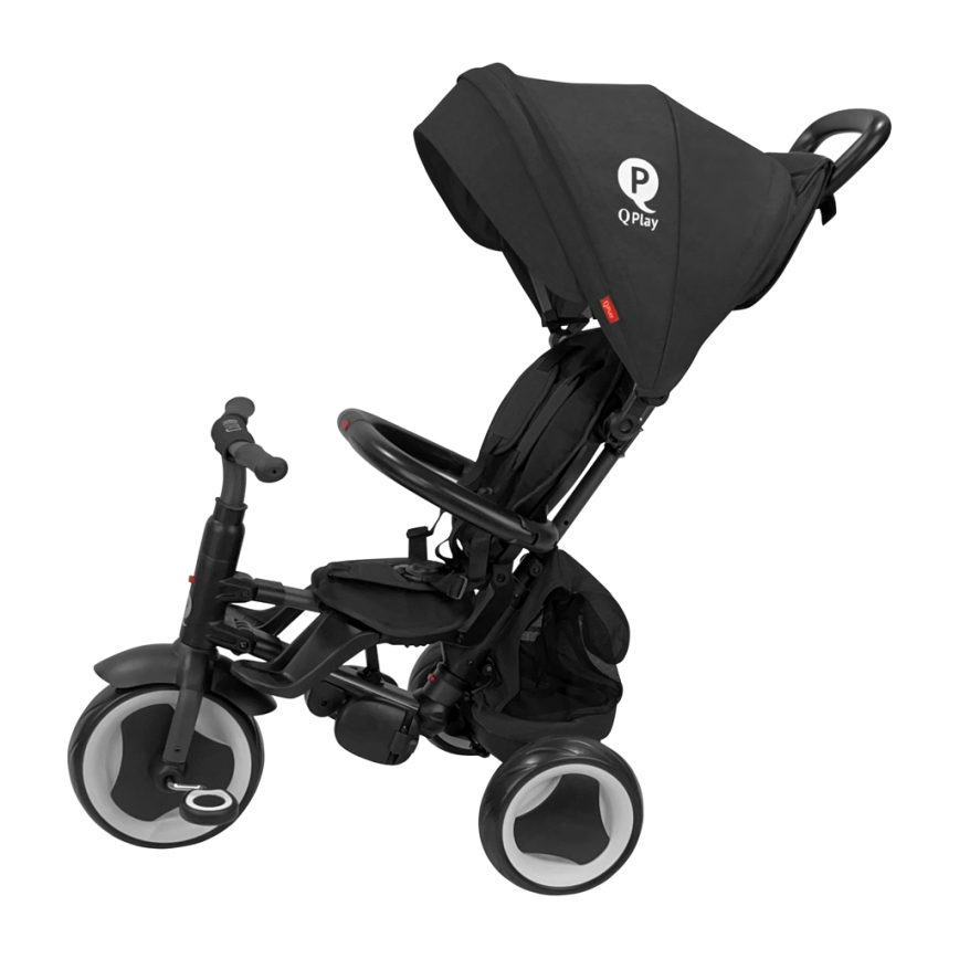 QPlay - 3-in-1 kinderdriewieler RITO EVA PLUS zwart