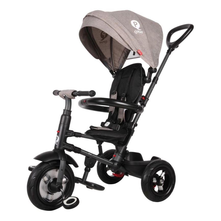QPlay - Driewieler voor kinderen 3in1 RITO AIR grijs