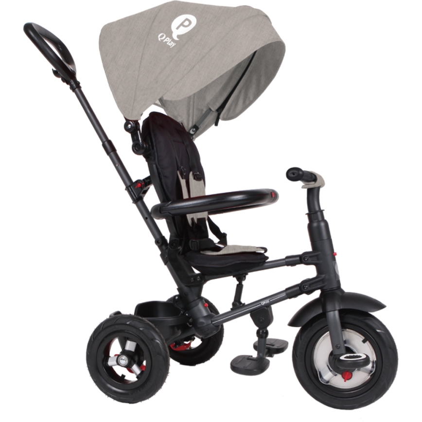 QPlay - Driewieler voor kinderen 3in1 RITO AIR grijs