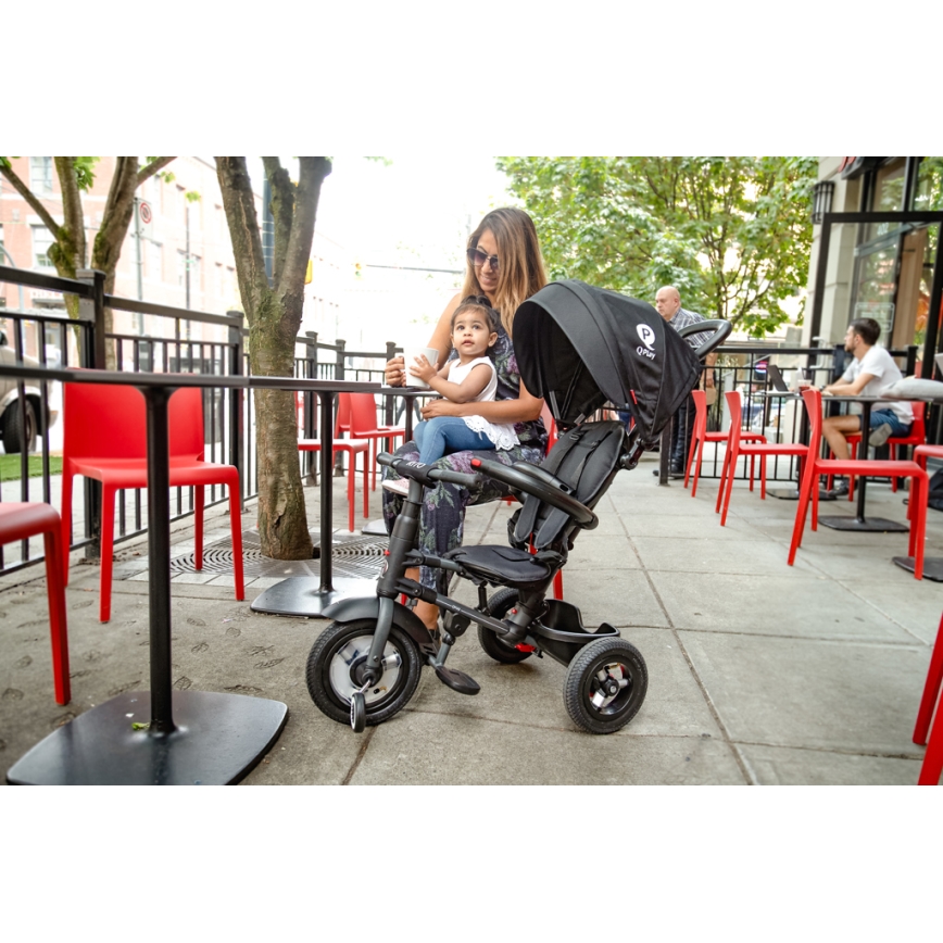 QPlay - Driewieler voor kinderen 3in1 RITO AIR zwart