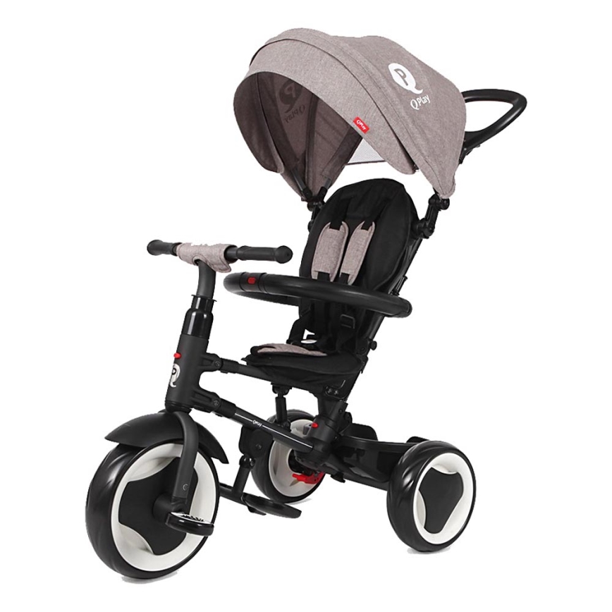 QPlay - Driewieler voor kinderen 3in1 RITO EVO grijs