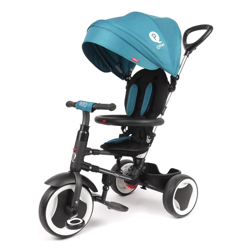 QPlay - Driewieler voor kinderen 3in1 RITO EVO turquoise