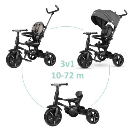 QPlay - Driewieler voor kinderen 3in1 RITO STAR donker