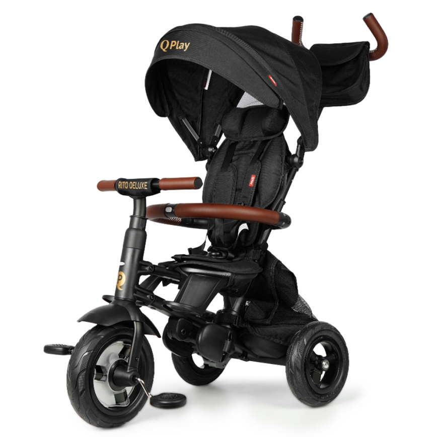 QPlay - Driewieler voor kinderen RITO DELUXE (Limited special edition) zwart