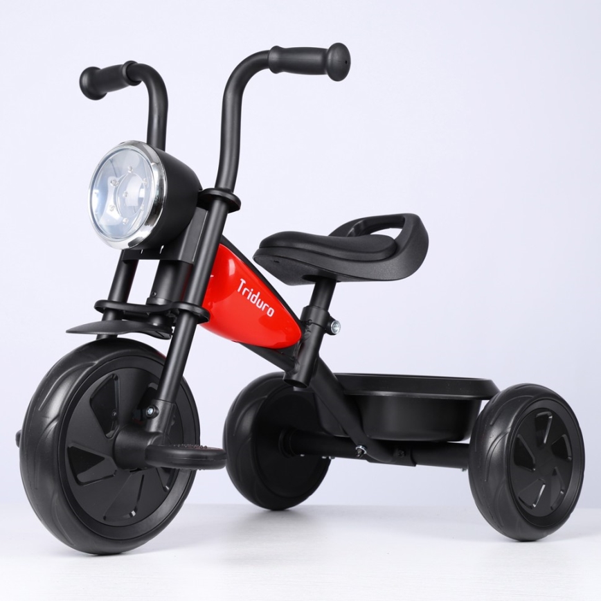 QPlay - Driewieler voor kinderen TRIDURO zwart/rood