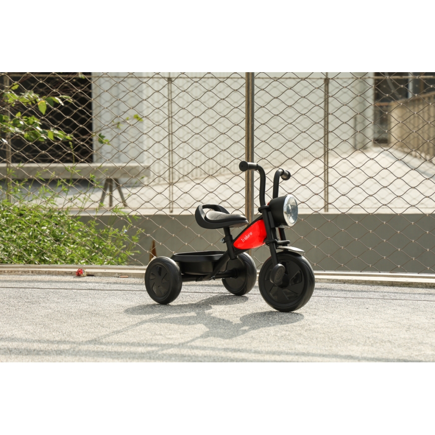 QPlay - Driewieler voor kinderen TRIDURO zwart/rood