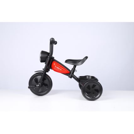 QPlay - Driewieler voor kinderen TRIDURO zwart/rood