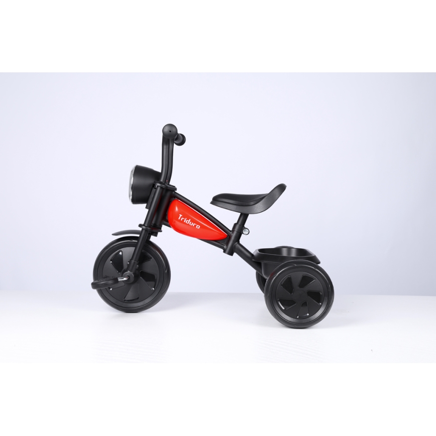 QPlay - Driewieler voor kinderen TRIDURO zwart/rood