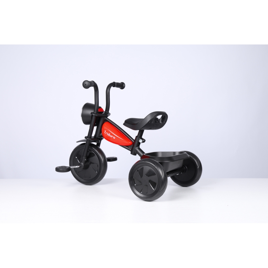 QPlay - Driewieler voor kinderen TRIDURO zwart/rood