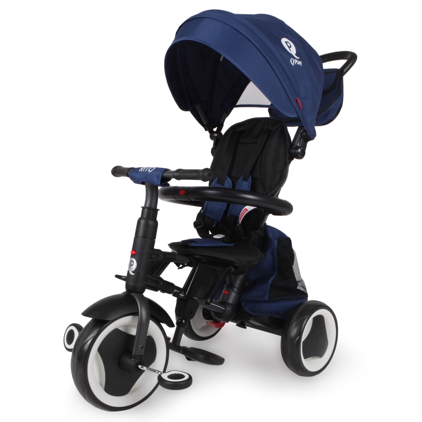 QPlay - Kinderdriewieler 3-in-1 RITO EVA PLUS blauw