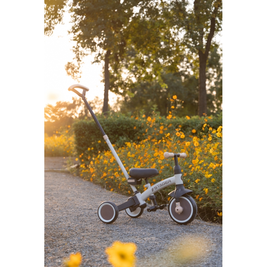 QPlay - Kinderdriewieler 3-in-1 STAGER zwart
