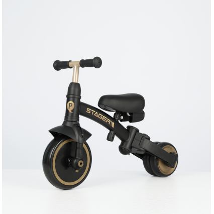 QPlay - Kinderdriewieler 3-in-1 STAGER zwart
