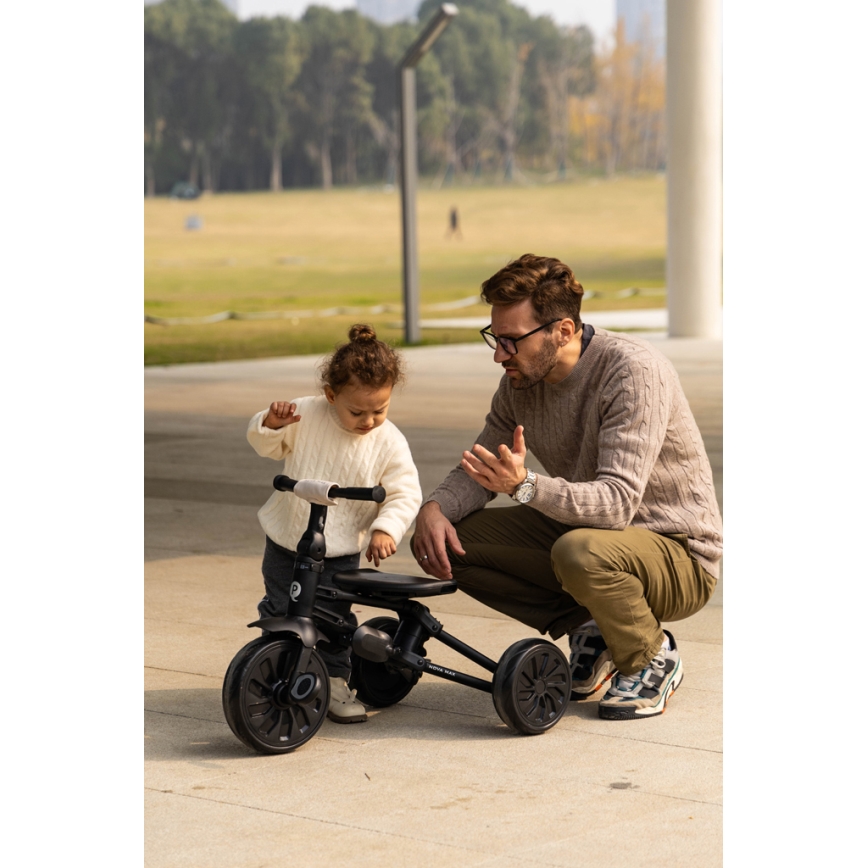QPlay - Kinderdriewieler 5-in-1 NOVA MAX zwart