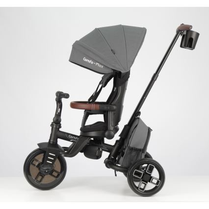 QPlay - Kinderdriewieler 7-in-1 COMFO MAX grijs