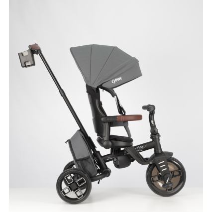 QPlay - Kinderdriewieler 7-in-1 COMFO MAX grijs