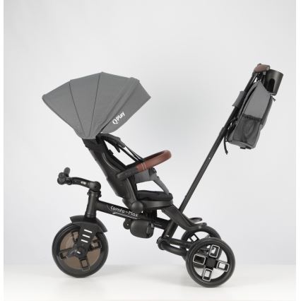 QPlay - Kinderdriewieler 7-in-1 COMFO MAX grijs