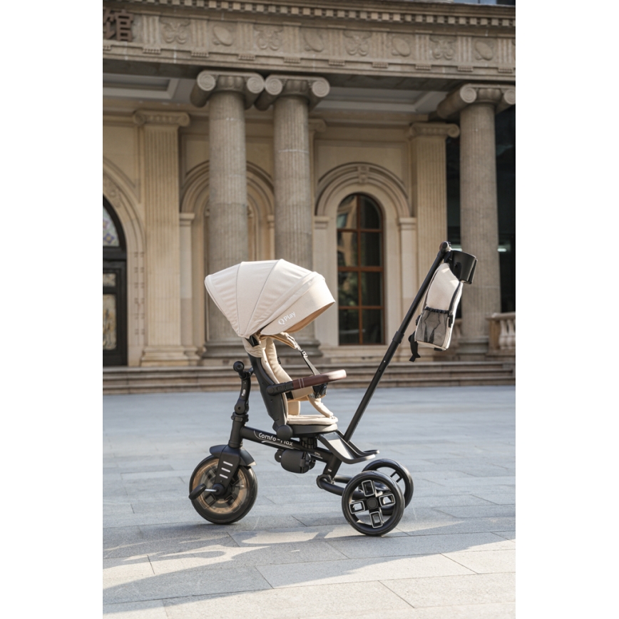 QPlay - Kinderdriewieler 8-in-1 COMFO MAX beige
