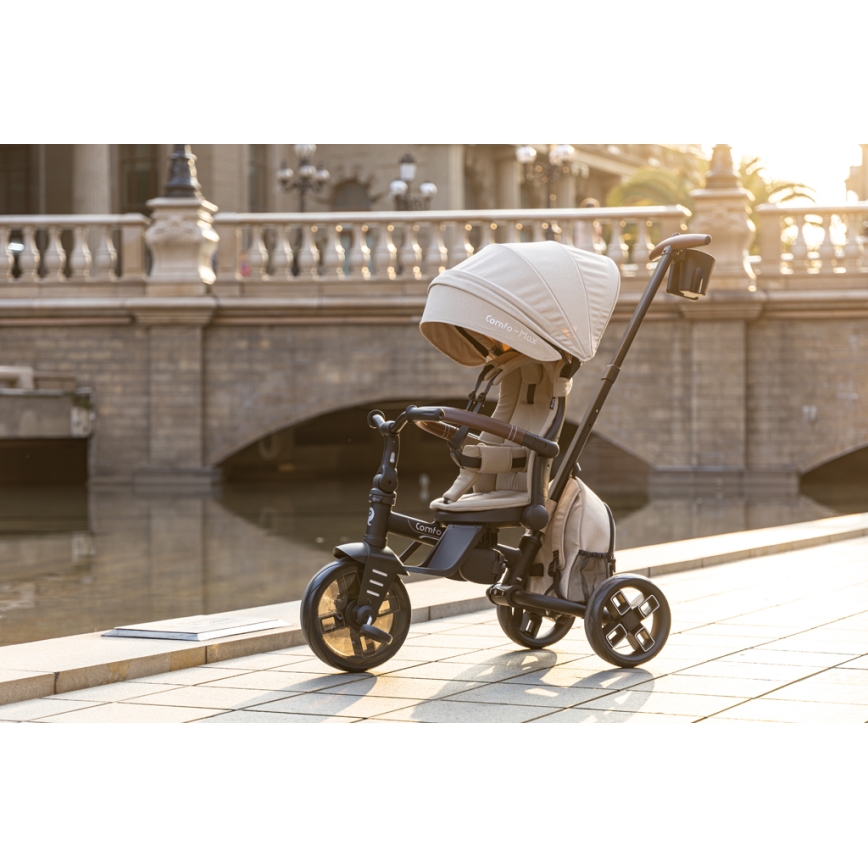 QPlay - Kinderdriewieler 8-in-1 COMFO MAX beige