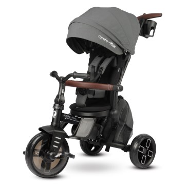 QPlay - Kinderdriewieler 8-in-1 COMFO MAX grijs