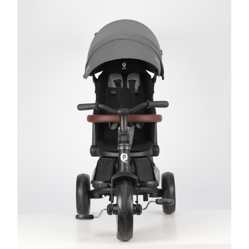 QPlay - Kinderdriewieler 8-in-1 COMFO MAX grijs