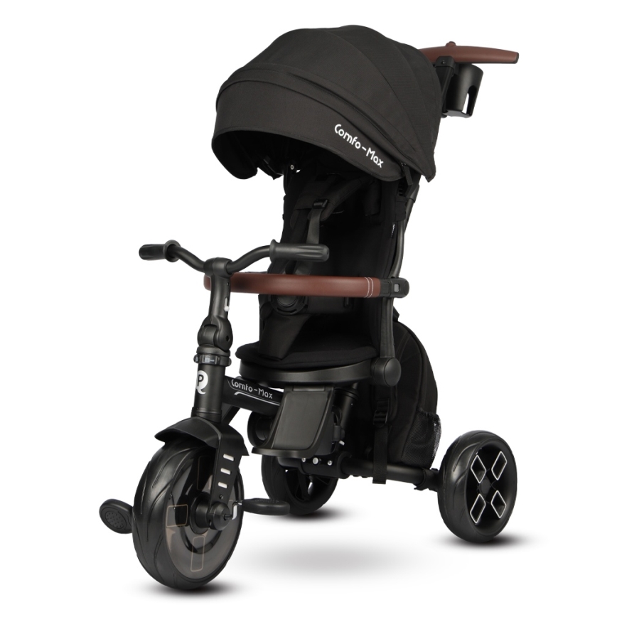 QPlay - Kinderdriewieler 8-in-1 COMFO MAX zwart